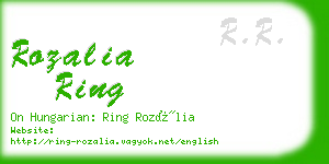 rozalia ring business card